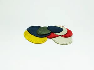 Suede leather oval patches